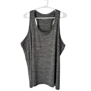 Under Armour Womens Loose Fit Racerback Tank Top Charcoal Grey Space Dye 2X